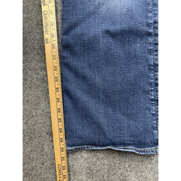 American Eagle Jeans Womens 18 Blue Kick Boot Denim Flap Pockets Dark Stretch - Picture 8 of 10